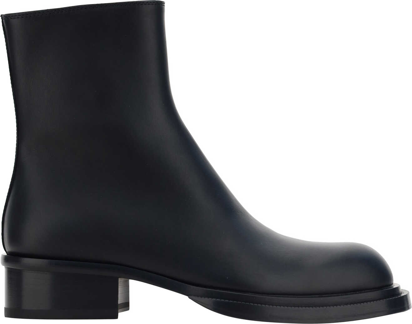 Alexander McQueen Cuban Stack Ankle Boots BLACK
