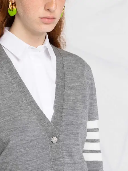 Cardigane Thom Browne Merino Wool Cardigan LT GREY Femei (BM 10038953) 5