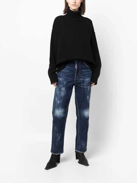 Blugi skinny DSQUARED2 Boston Jeans BLUE Femei (BM 10040351) 2
