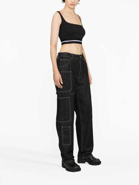 Bluze HELMUT LANG Crop Top With Logo BLACK Femei (BM 10040384) 3