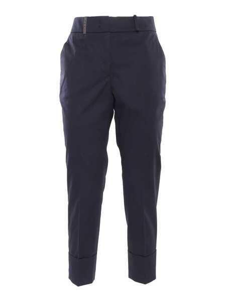 Pantaloni Peserico Pants woman Blue Femei (BM 10040600) 1