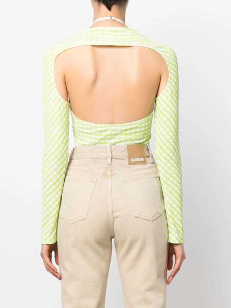 Body-uri JACQUEMUS Knots Bodysuit GREEN Femei (BM 10042118) 4