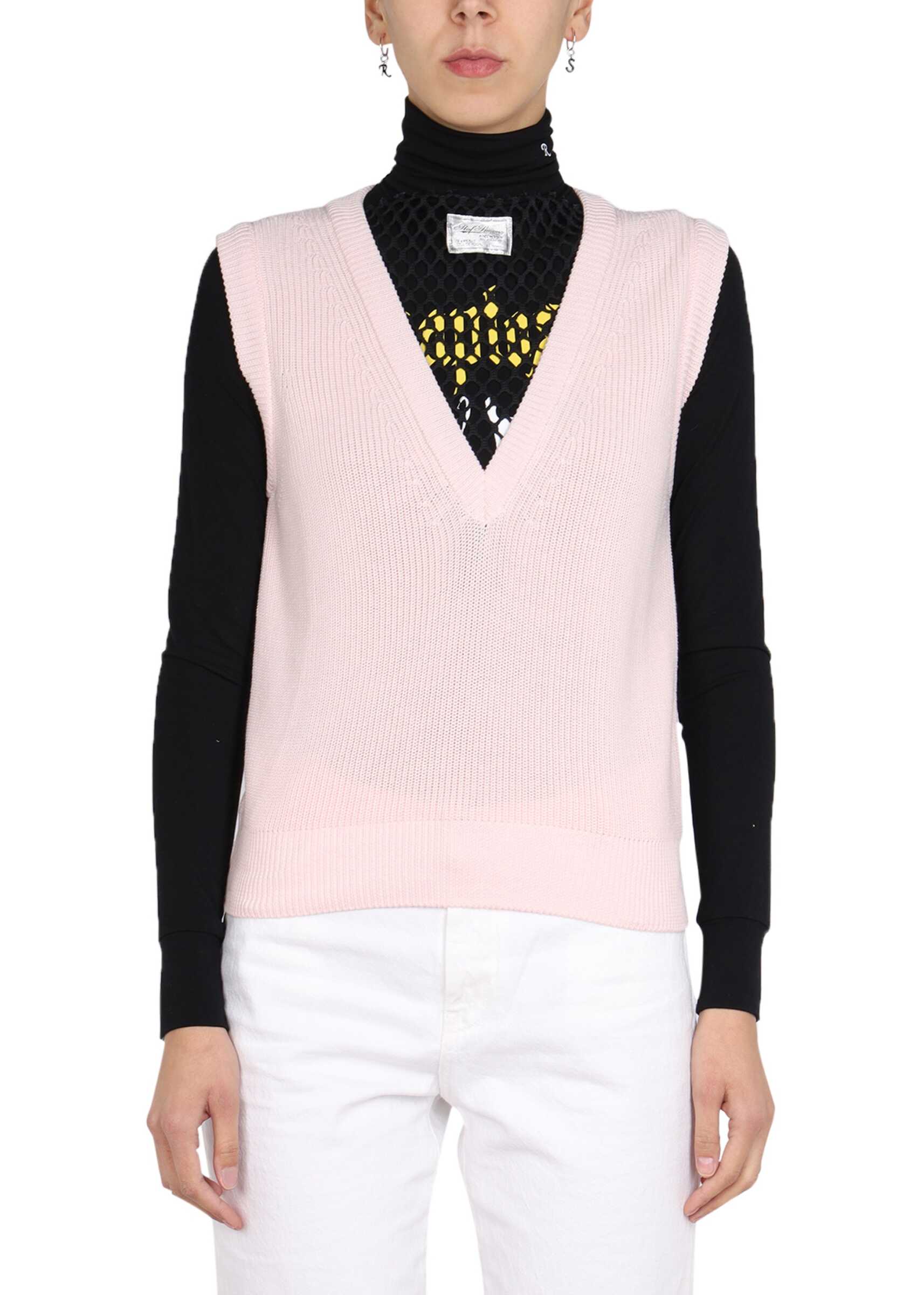Raf Simons Knitted Vest PINK