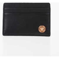 Portofele Leather Card Holder With Golden Detail Barbati