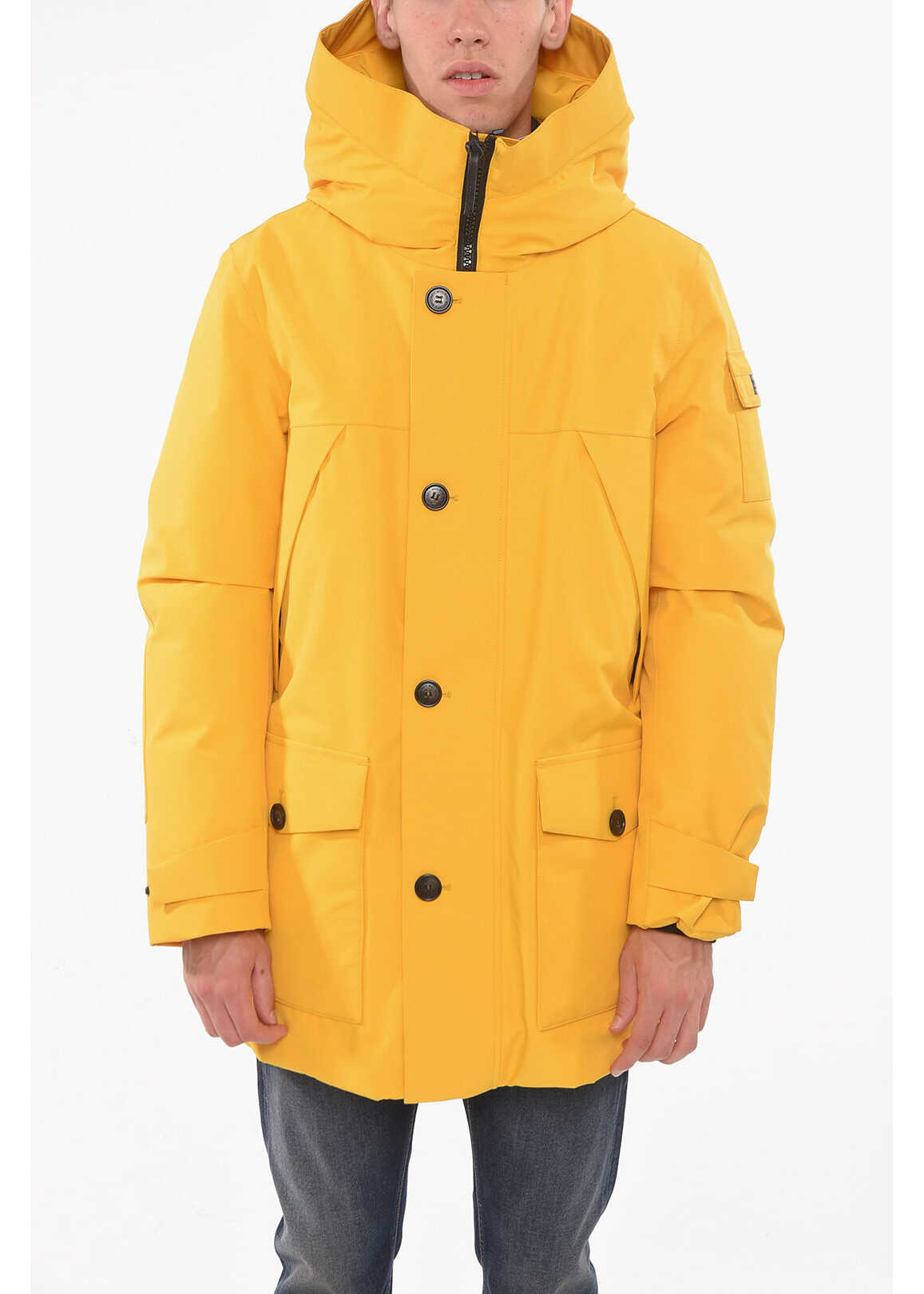 Woolrich Hooded Storm Down Parka Yellow