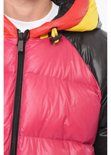 Geci de iarna DSQUARED2 Nylon Down Jacket With Back Print Pink Barbati (BM 10044239) 3