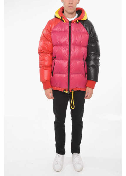 Geci de iarna DSQUARED2 Nylon Down Jacket With Back Print Pink Barbati (BM 10044239) 4