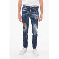 Blugi drepti Paint-Splatter-Printed Cool Guy Denims With Patch Detailing Barbati