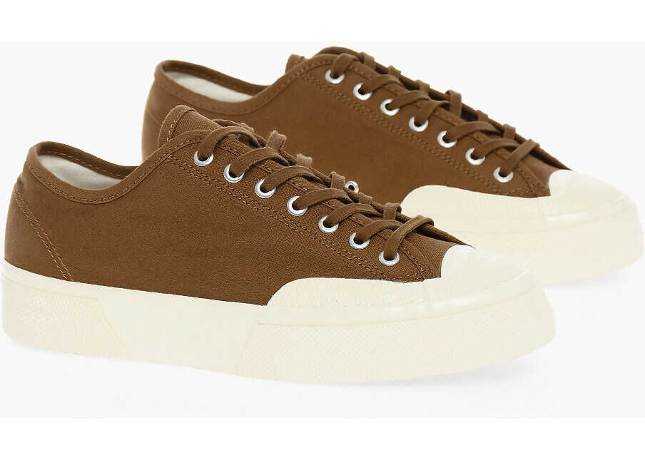Superga Artifact Low-Top Fabric Sneakers With Rubber Sole Brown
