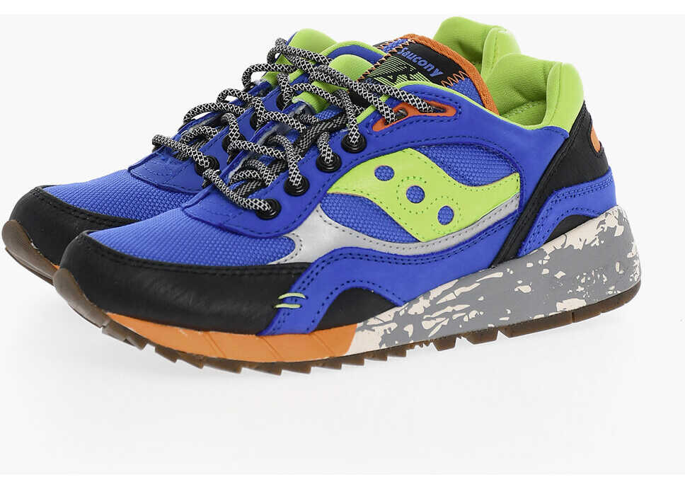 Saucony Low-Top Shadow 6000 Sneakers With Rubber Sole Blue