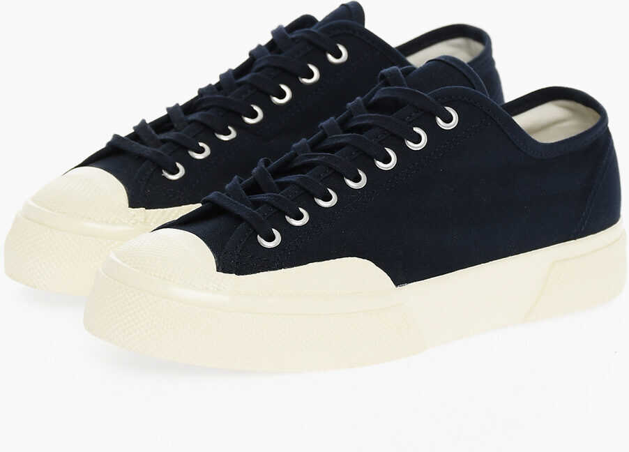 Superga Artifact Low-Top Fabric Sneakers With Rubber Sole Blue