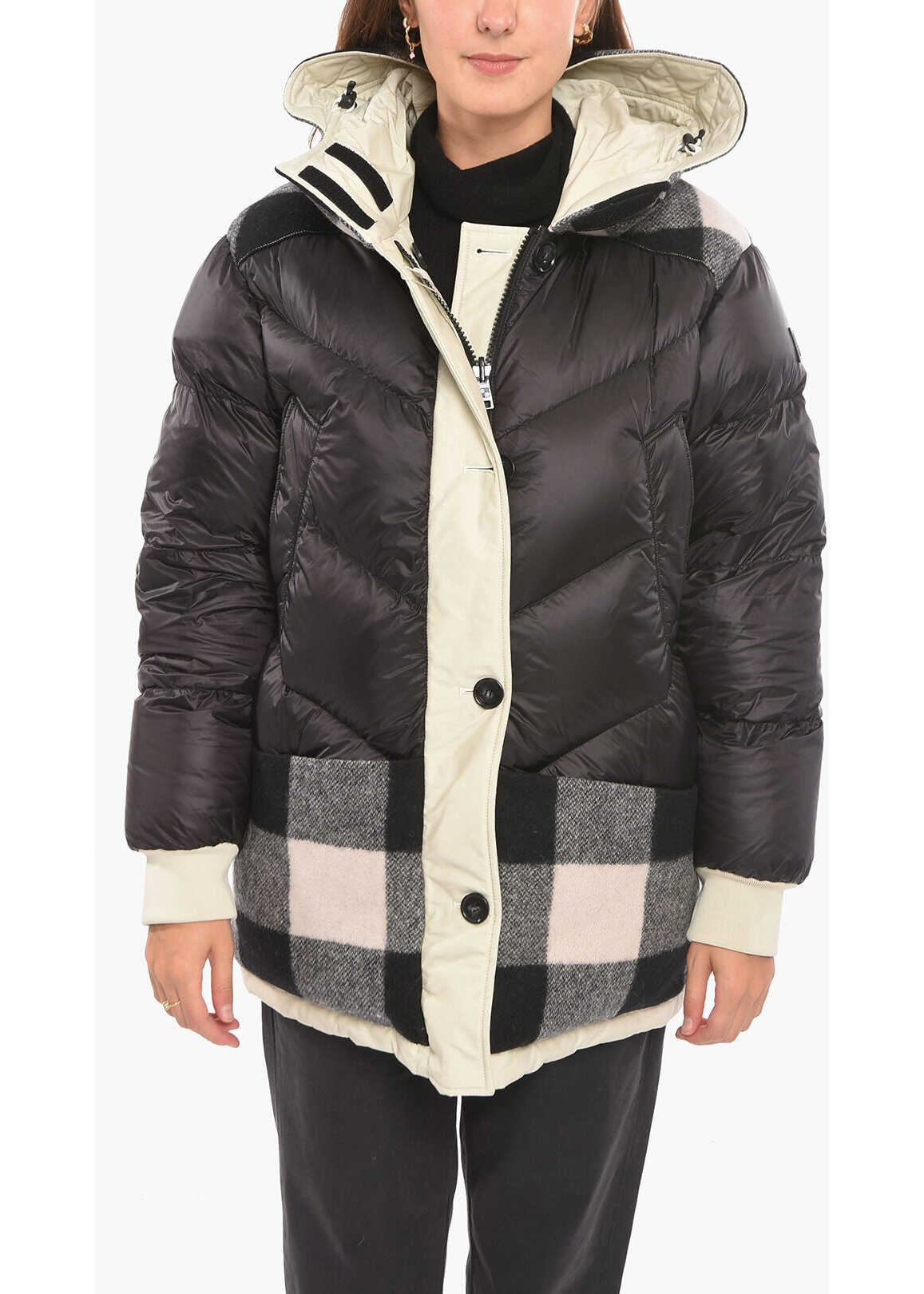 Woolrich Multifabric Reversable Parka With Padding Black