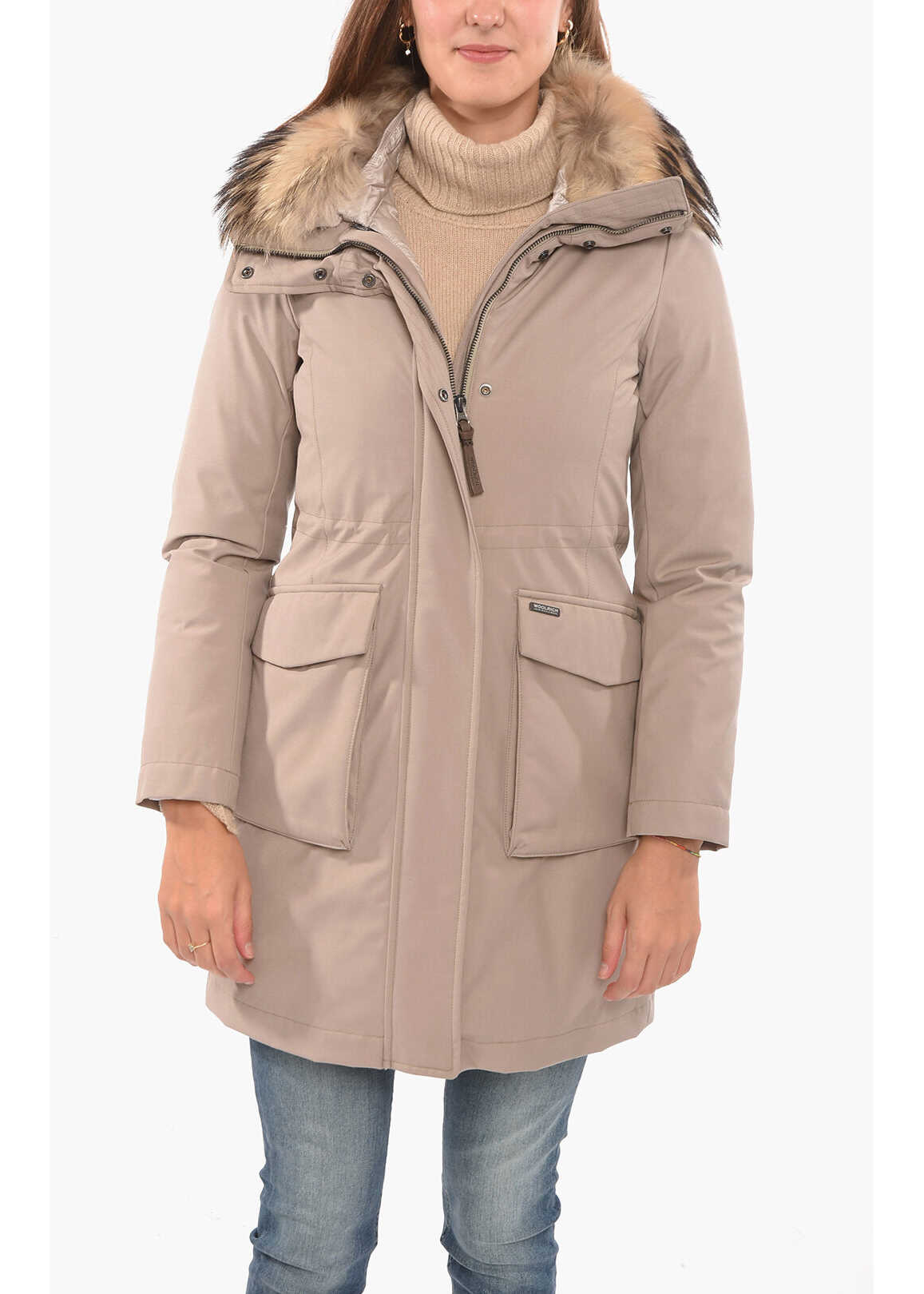 Woolrich Seymour Padded Parka With Double Layer Beige