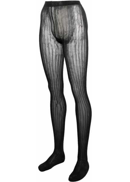 Sosete Prada Lurex Ribbed Party Project Tights Black Femei (BM 10046501) 2