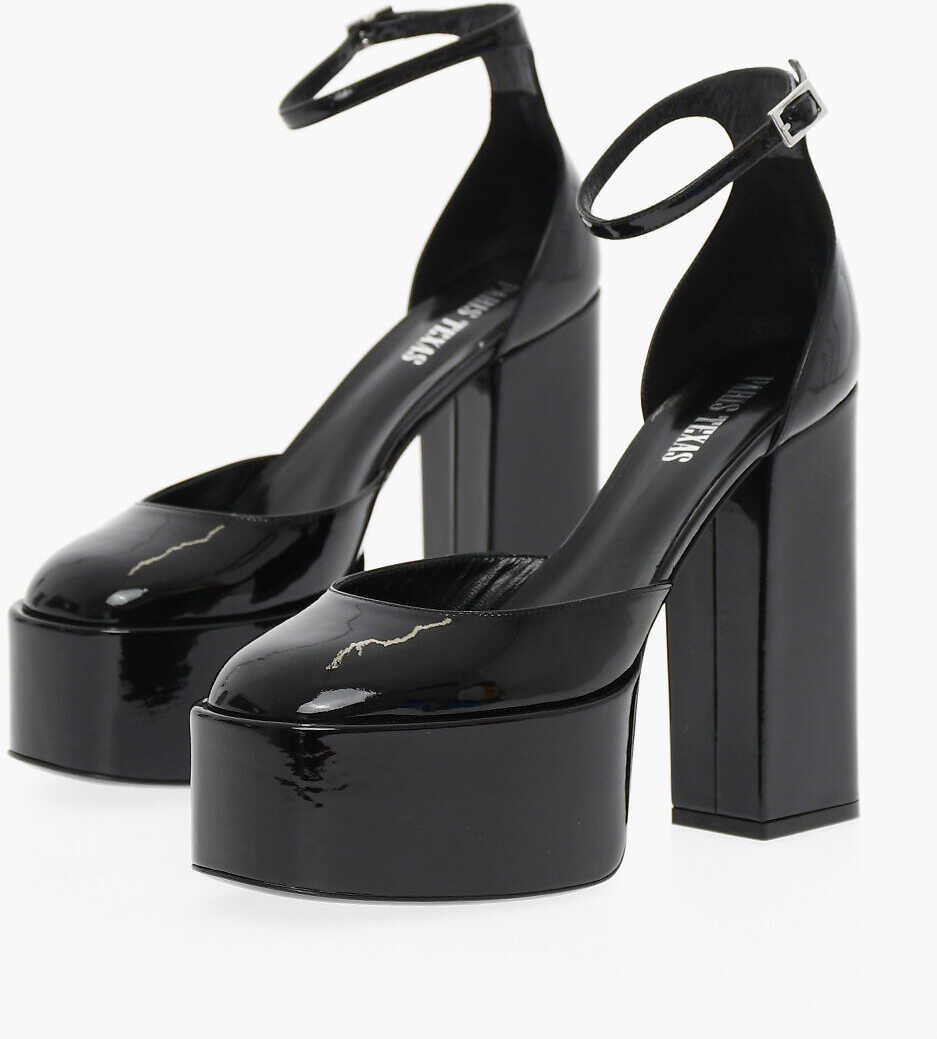 Paris Texas Platform Patent Leather Dalilah Sandals Heel 14 Cm Black
