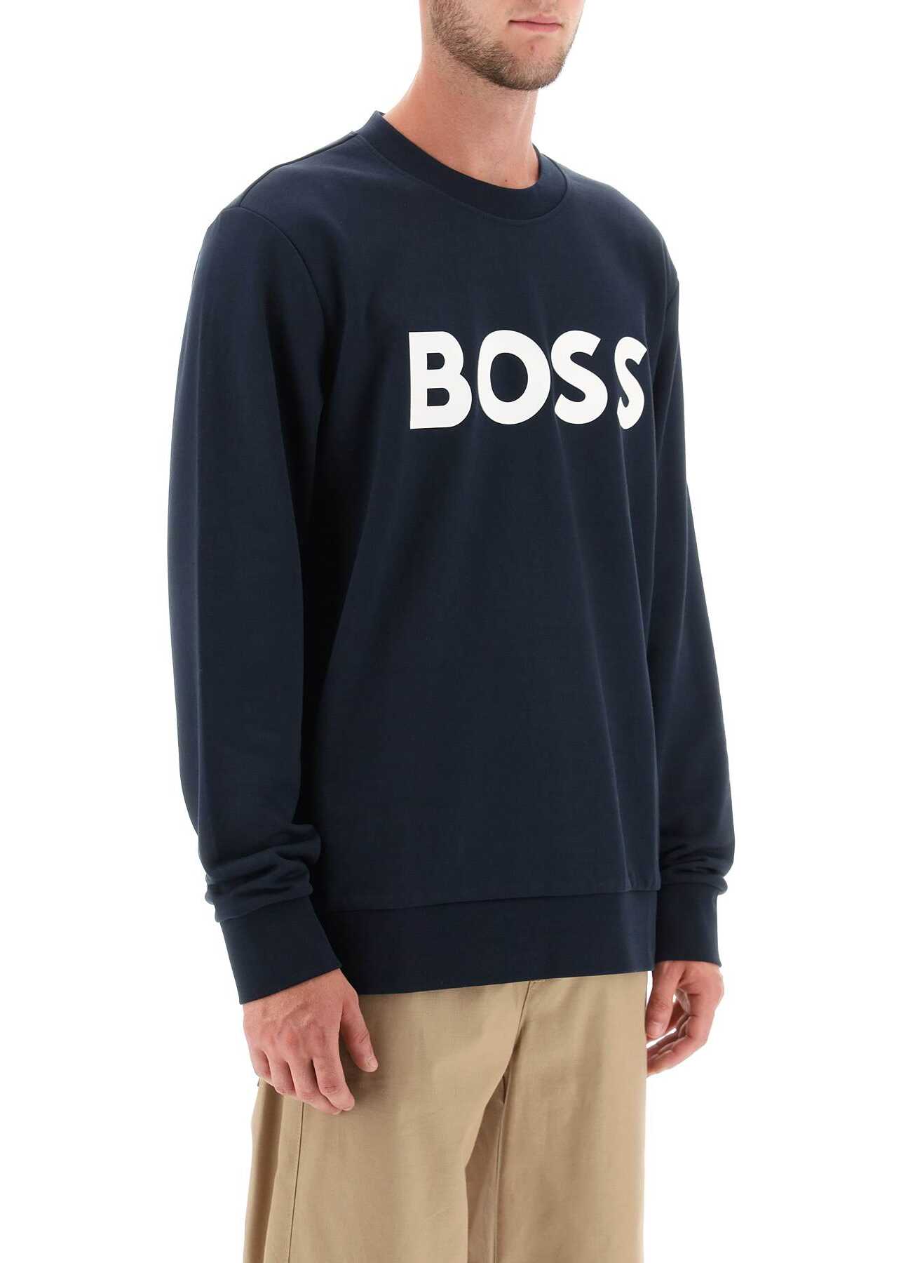 Hugo Boss Logo Print Sweatshirt DARK BLUE