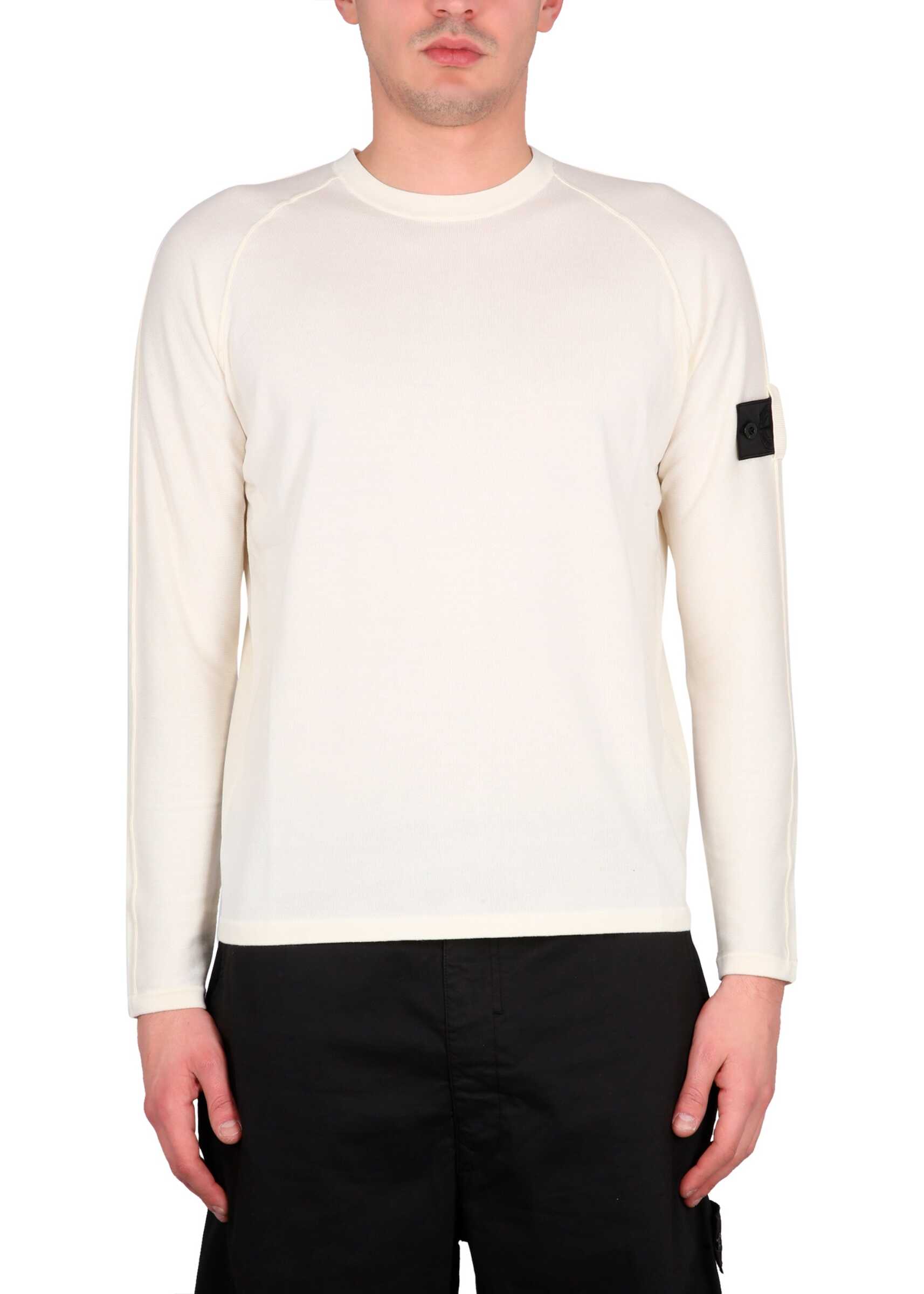 STONE ISLAND SHADOW PROJECT Crewneck Sweater With Logo Patch IVORY