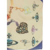 Esarfe Vivienne Westwood Dama - Esarfe Vivienne Westwood Heart Of Jewels Scarf BLUE Femei (BM 10075091) - B-mall.ro