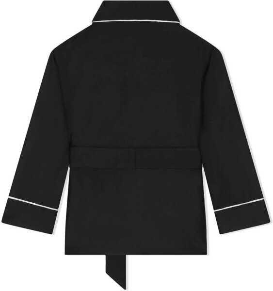 Camasi casual Dolce & Gabbana Robe Shirt With Belt BLACK Fete (BM 10075124) 2