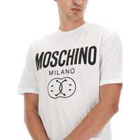 Tricouri Moschino pentru Barbati - Tricouri Moschino Double Smile T-Shirt WHITE Barbati (BM 10075175) - B-mall.ro