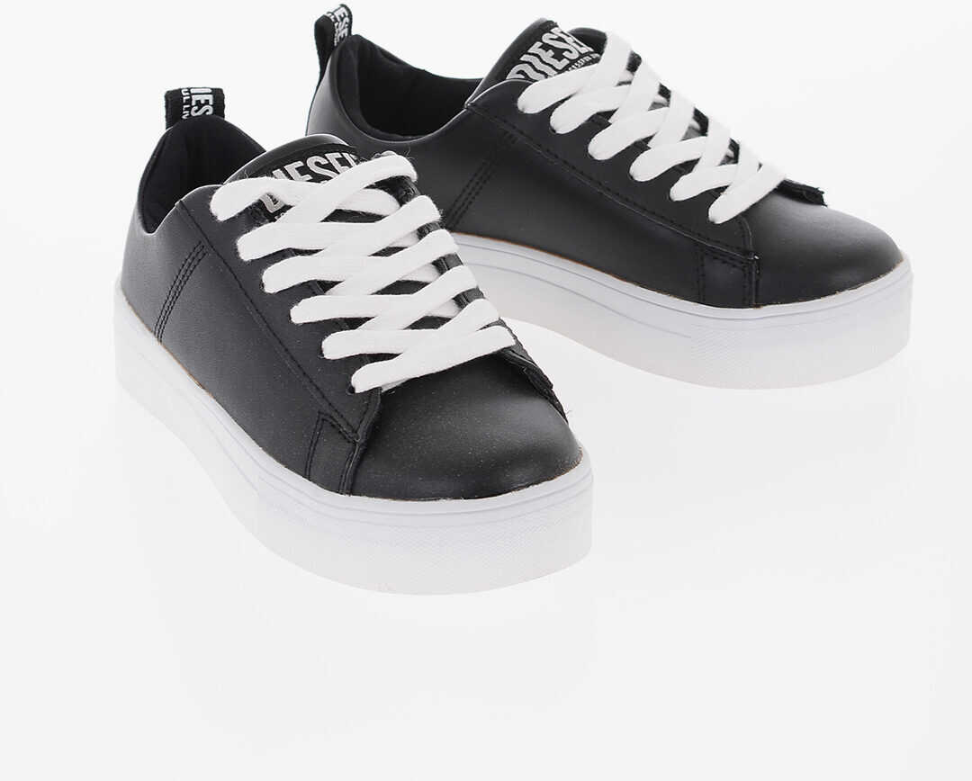 Diesel Leather S-Vaneela Lc Sneakers With Contrasting Details* Black & White