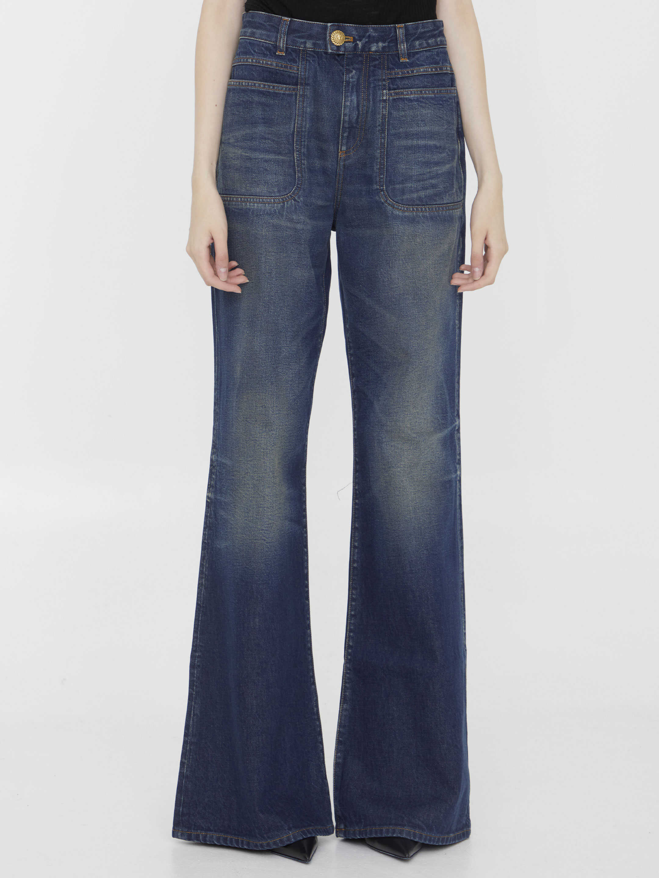 Balmain Denim Flare Jeans BLUE