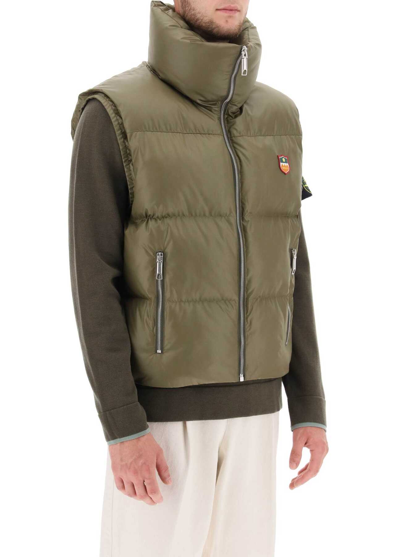 Bally Padded Vest In Ripstop OLIVE GREEN 23 b-mall.ro