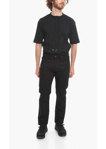 Blugi slim fit Off-White Permanent Cotton Single Arrow Slim Fit Denims 16Cm Black Barbati (BM 10089398) 4