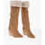 Isabel Marant Fur Cuffed Tilin Suede Boots 9Cm Beige