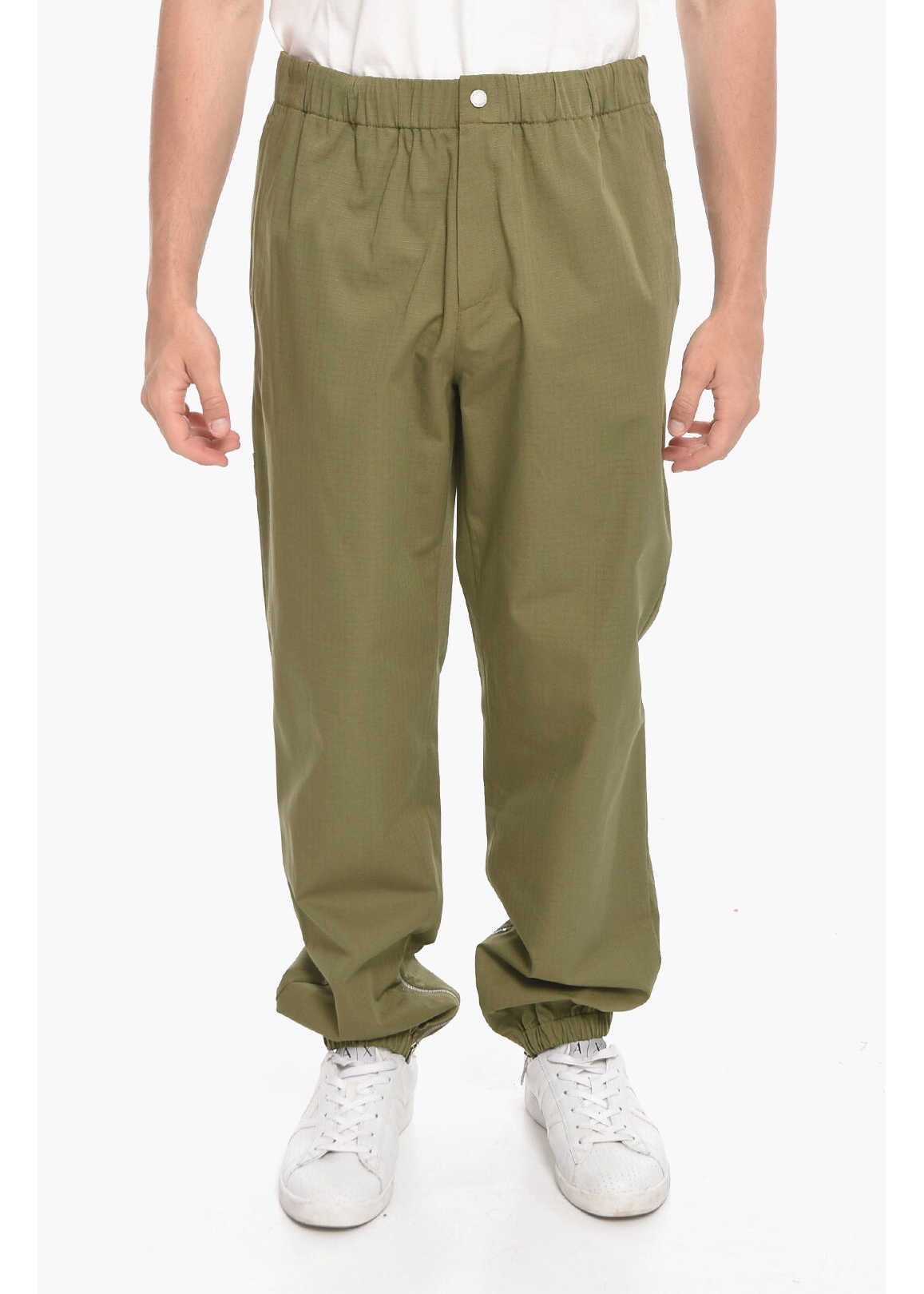 Off-White Zipped Ankle Ripstop Chinos Pants Military Green