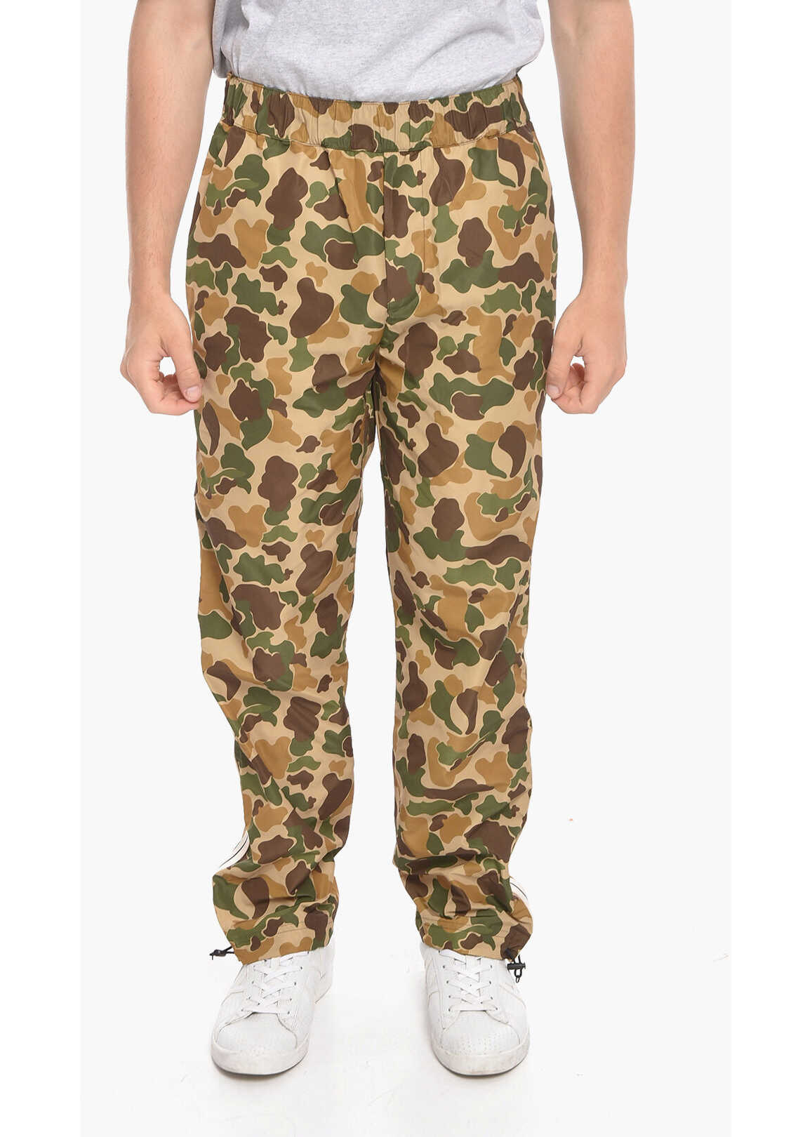 Palm Angels Camouflage Side Tape Nylon Sweatpants Military Green