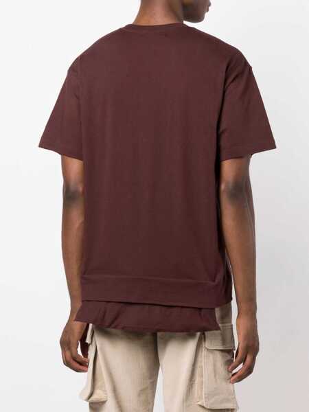 Tricouri AMBUSH Crew Neck Waist Pocket Cotton T-Shirt Brown Barbati (BM 10090757) 5