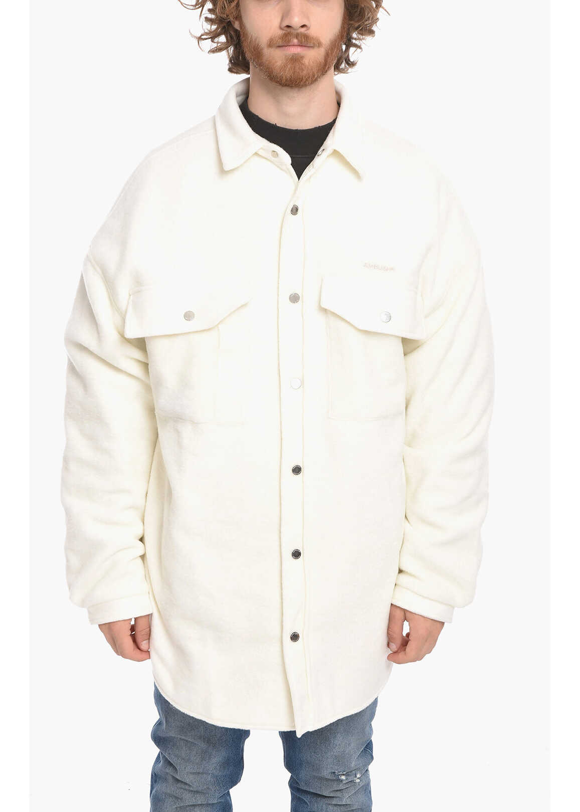 AMBUSH Oversized Saharan Overshirt With Snap Buttons White