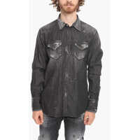Camasi de blugi Denim Classic Western Saharan Shirt With Rhinestones Barbati