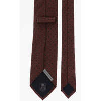 Cravate CORNELIANI pentru Barbati - Cravate CORNELIANI Silk Tie With Motif Burgundy Barbati (BM 10092335) - B-mall.ro