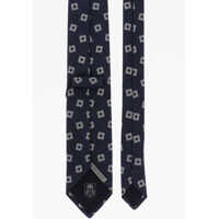 Cravate CORNELIANI pentru Barbati - Cravate CORNELIANI Silk And Cotton Kipper Tie Blue Barbati (BM 10092518) - B-mall.ro