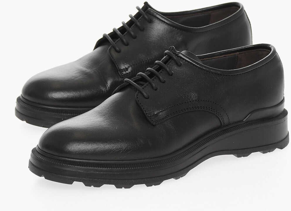 Woolrich Leather Derby Shoes Black