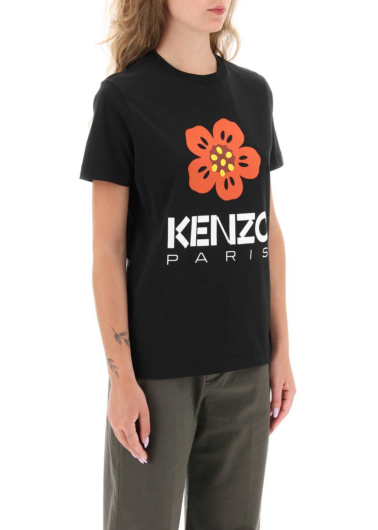 Kenzo T-Shirt With Boke Flower Print BLACK