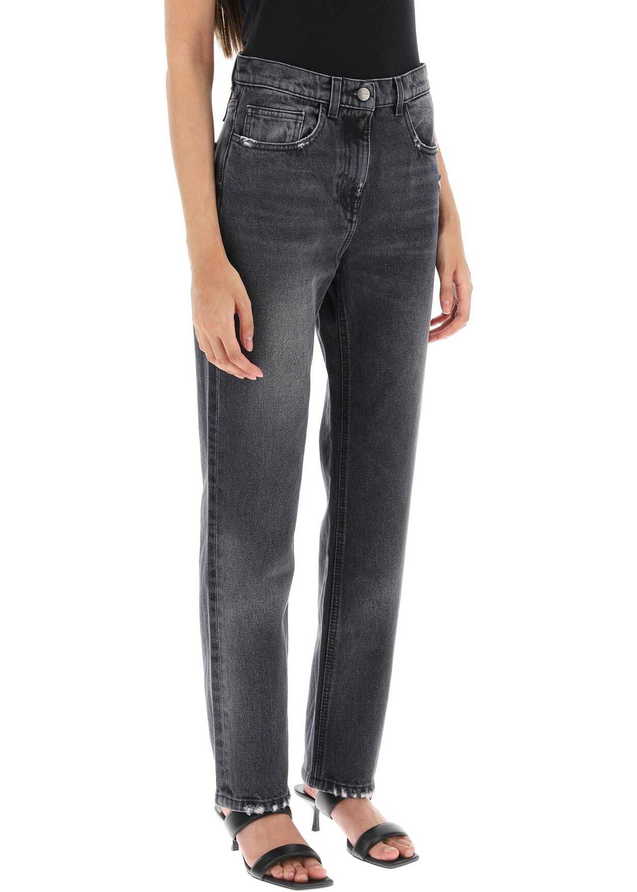Palm Angels Straight Cut Jeans BLACK BROWN