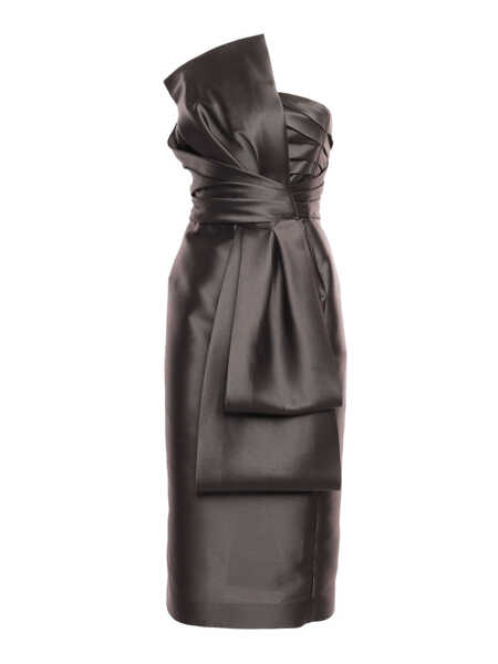 Rochii Alberta Ferretti Mikado bustier dress Black   Femei (BM 10094858) 1