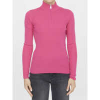 Tricouri Polo Wool Zip-Up Polo Neck Jumper Femei