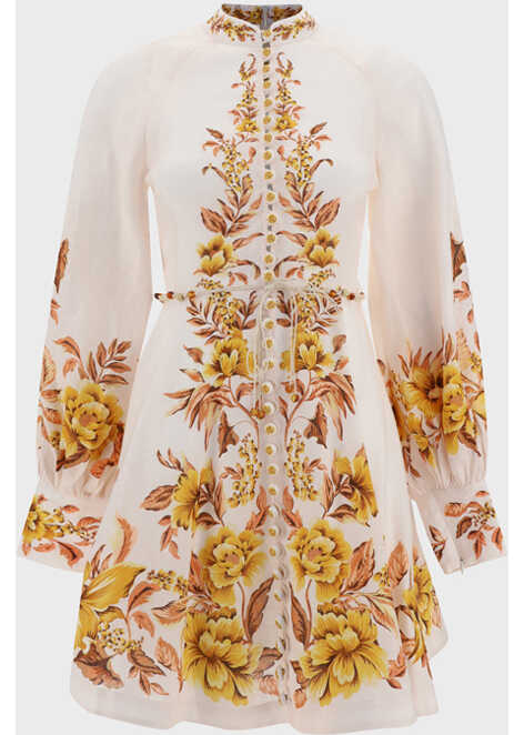 ZIMMERMANN Vacay Button Up Dress GOLDEN FLORAL