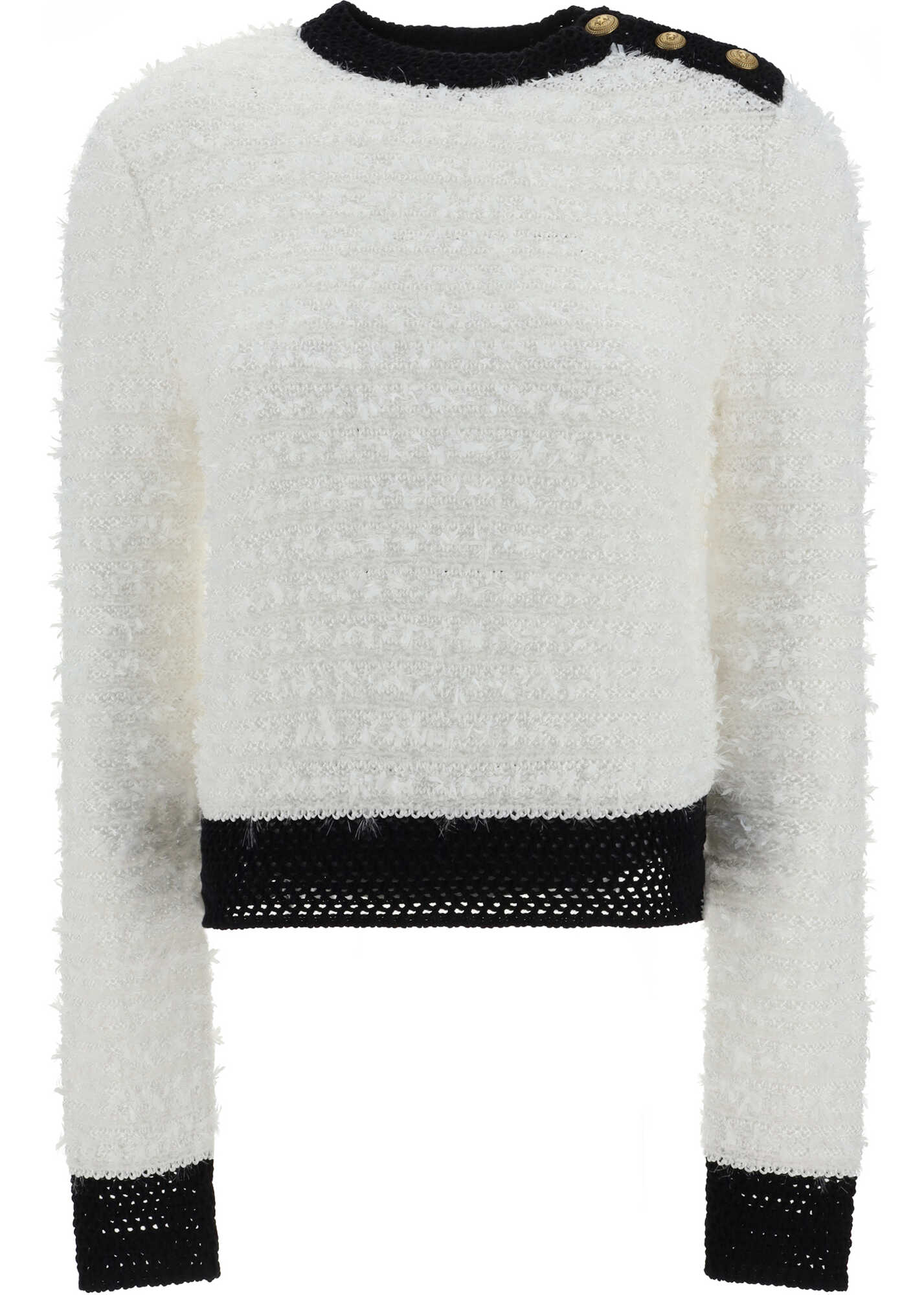 Balmain Sweater BLANC/NOIR