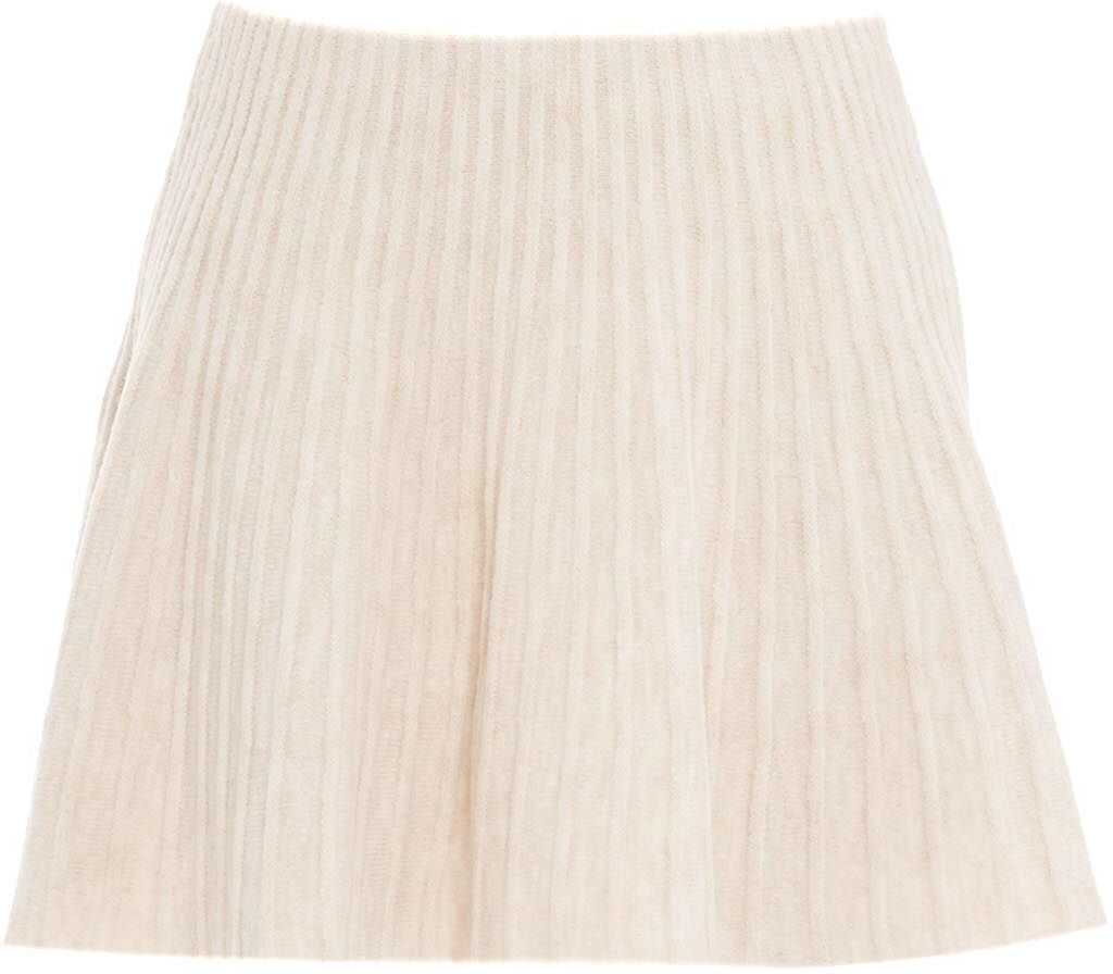 AKEP Knitted mini skirt White