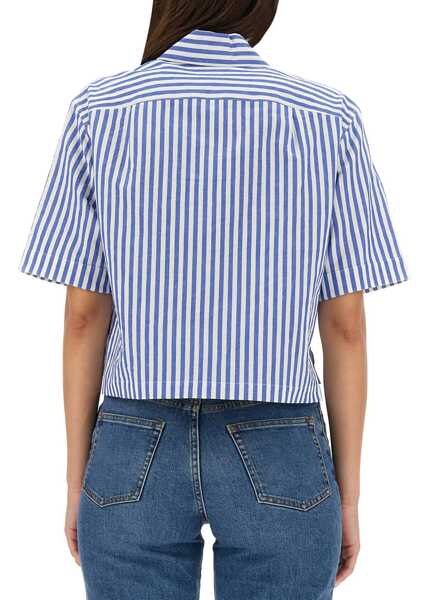 Camasi office Margaret Howell Candy Stripe Shirt BLUE Femei (BM 10097591) 4