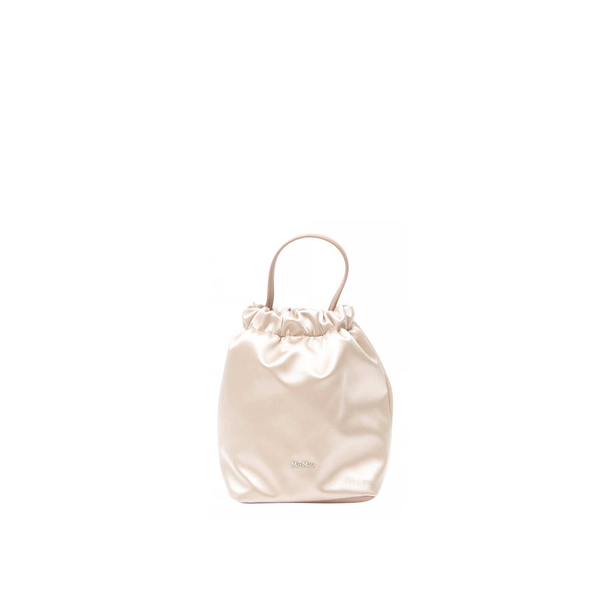 Max Mara Max Mara Accessori Soiree2 Silk And Leather Bag Pink