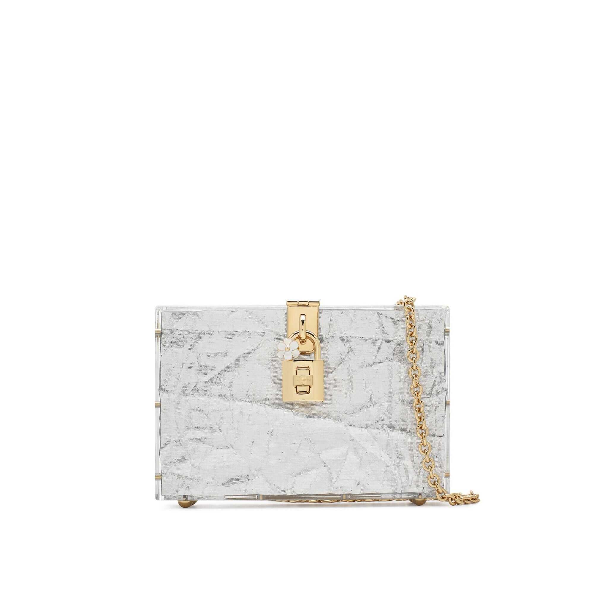 Dolce & Gabbana Dolce & Gabbana Metallic Box Mini Bag Silver