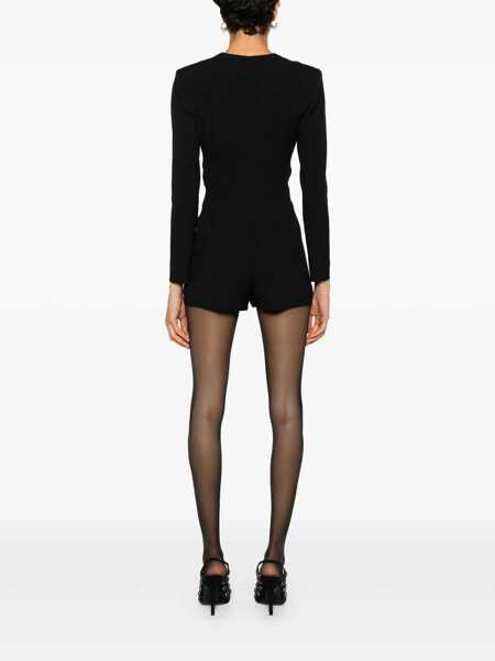 Salopete Saint Laurent Saint Laurent Long Sleeves Jumpsuit Black Femei (BM 10099526) 4
