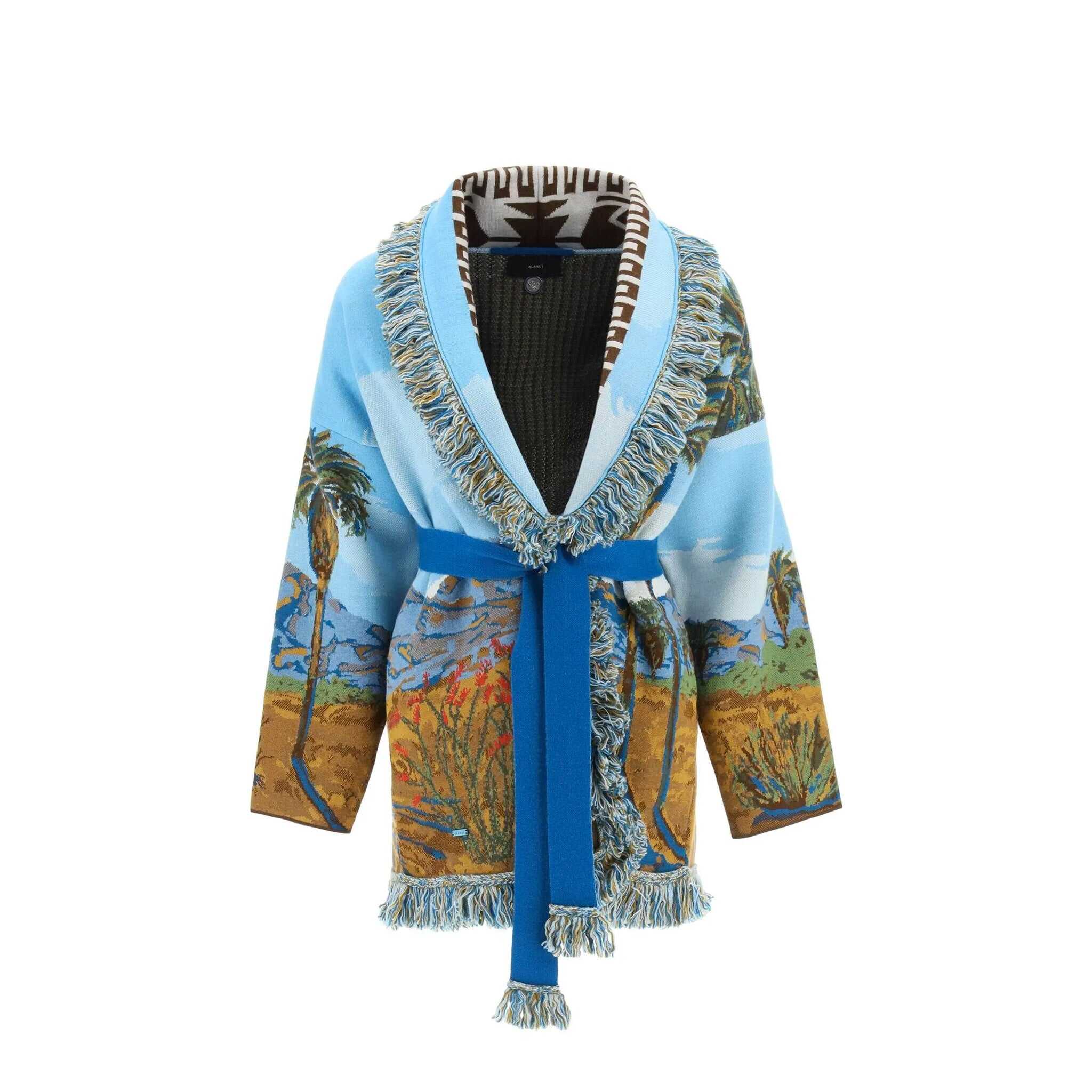 ALANUI Alanui Land Of Dream Printed Cardigan Blue