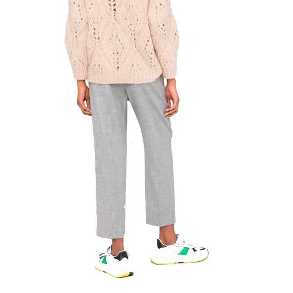 Pantaloni casual Brunello Cucinelli Brunello Cucinelli Cropped Pants Gray Femei (BM 10100246) 3